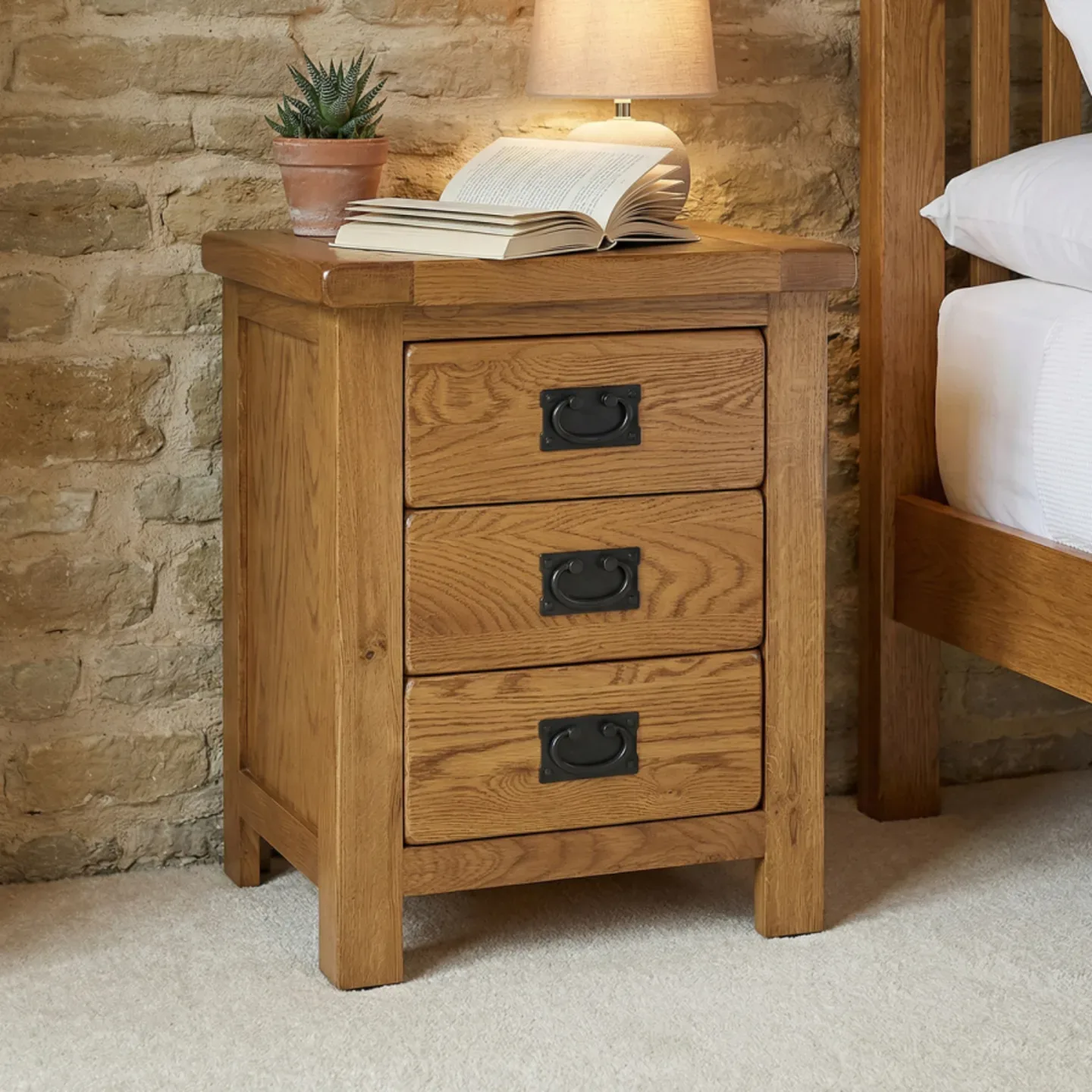 Editorial illustration of Oak Bedside Tray